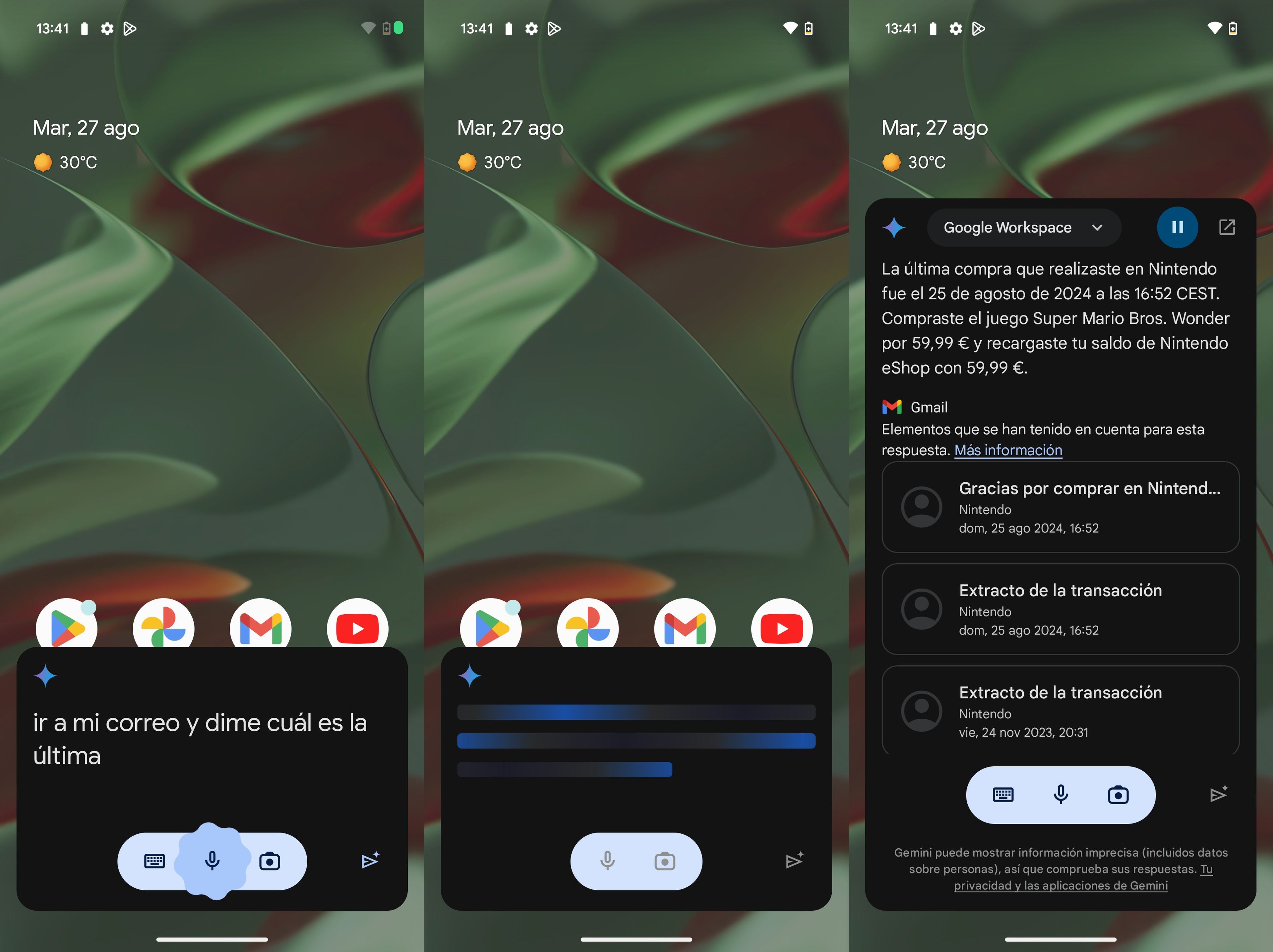 Asistente de Gemini en los Pixel 9