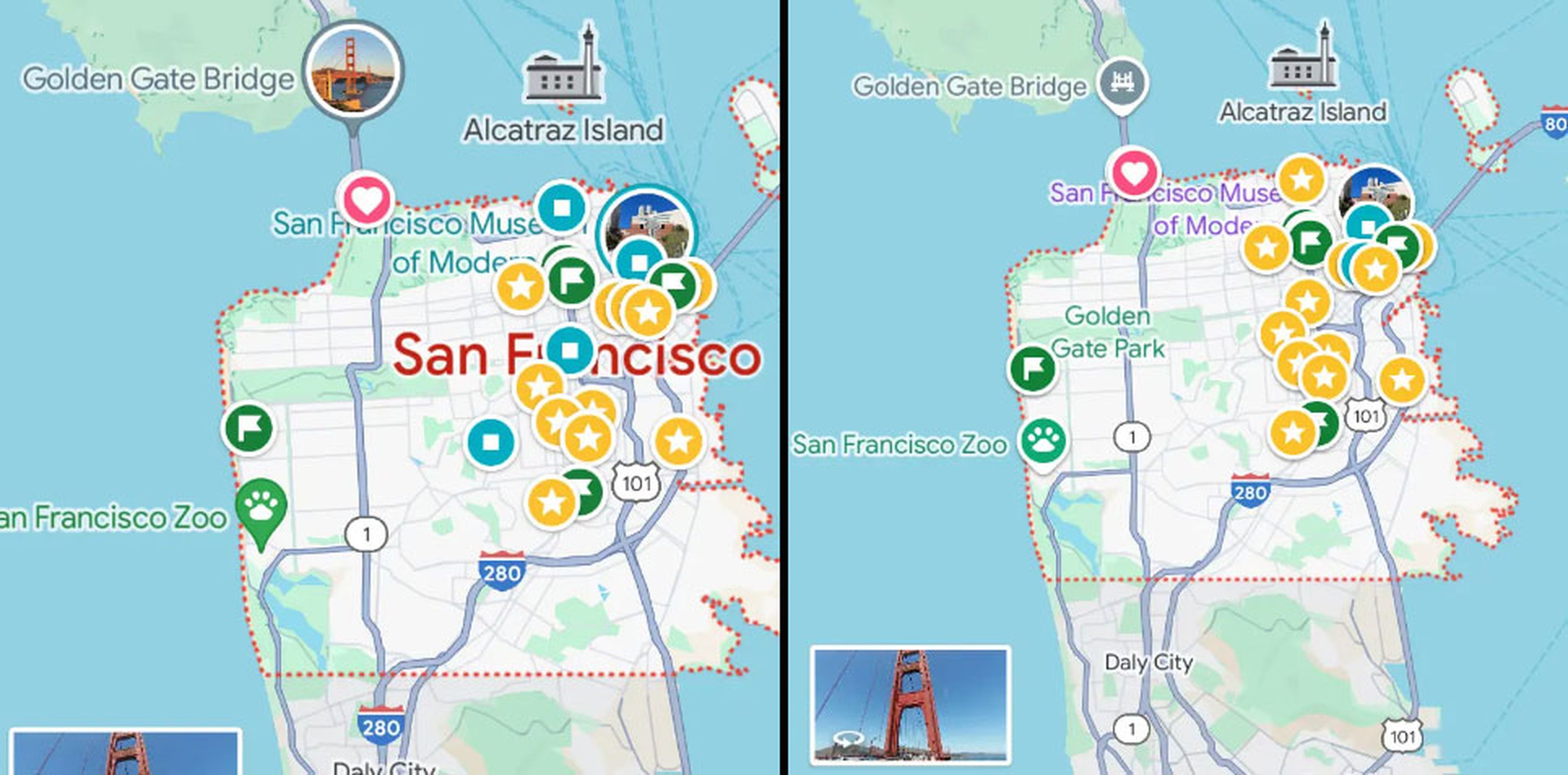 Google Maps se actualiza con nuevas formas y colores para los pines de ubicaciones