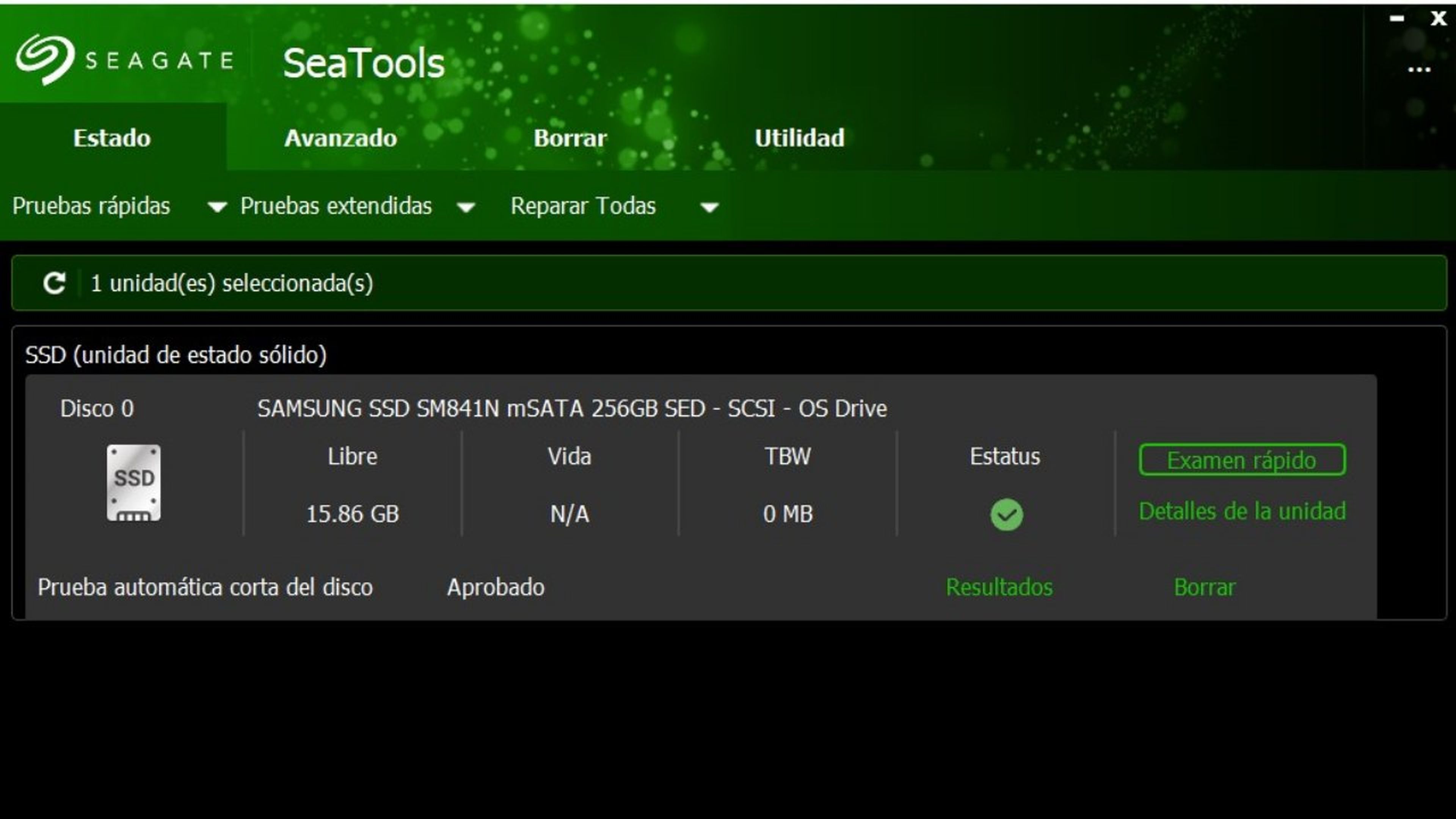 Herramienta Segate Tools para disco duro