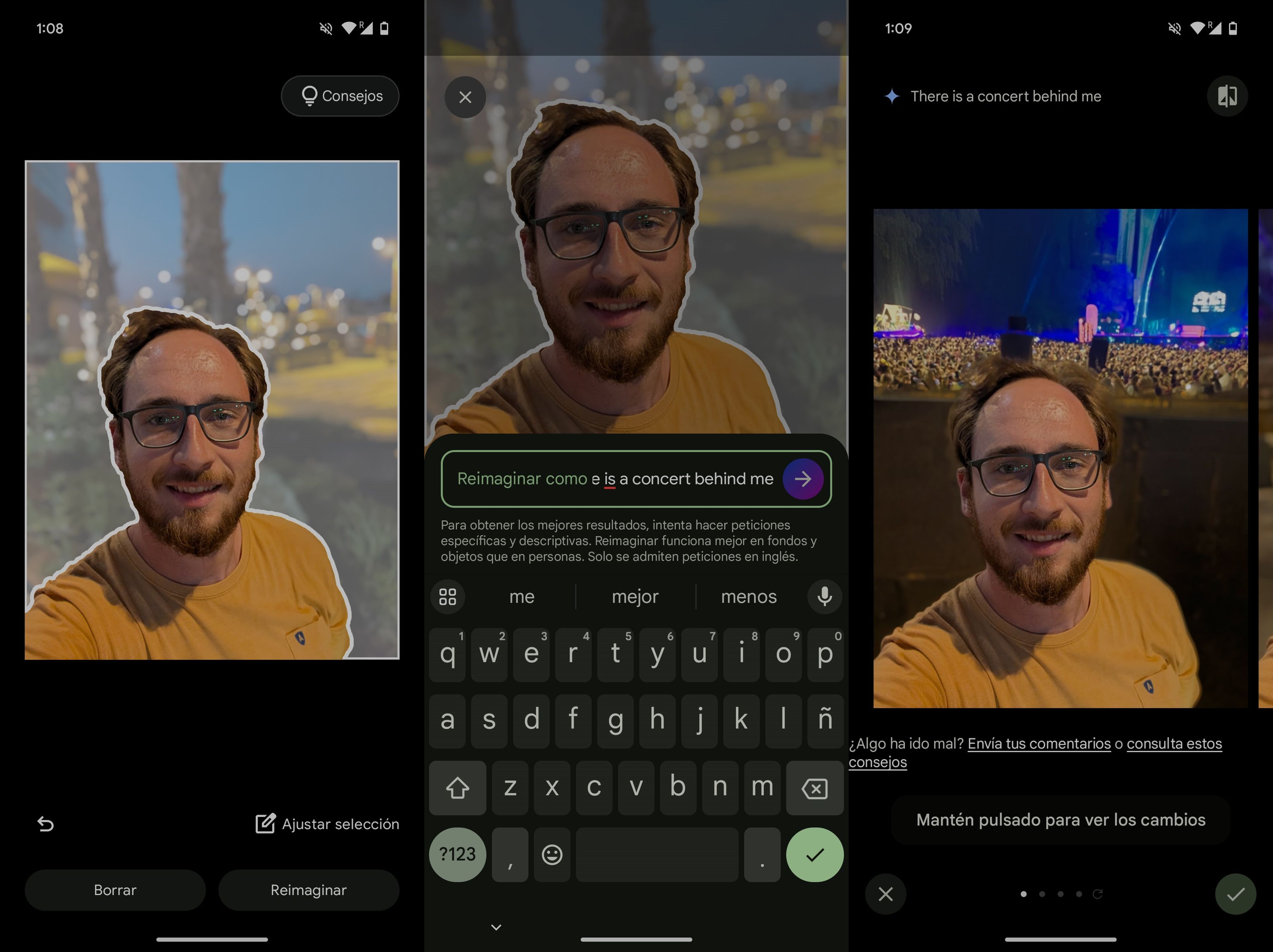 Magic Editor en el Pixel 9