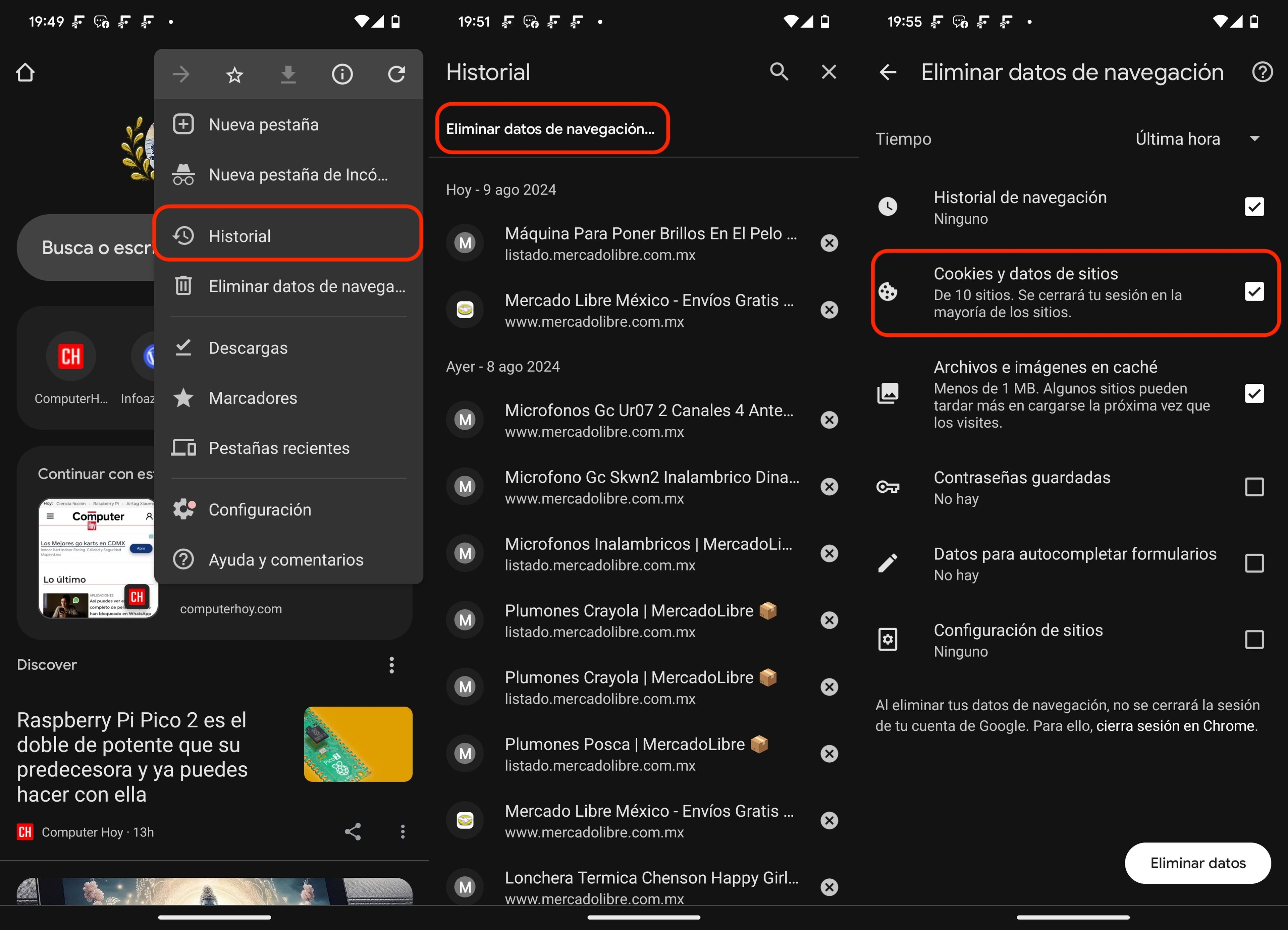Pasos para borrar todas las cookies de tu móvil Android