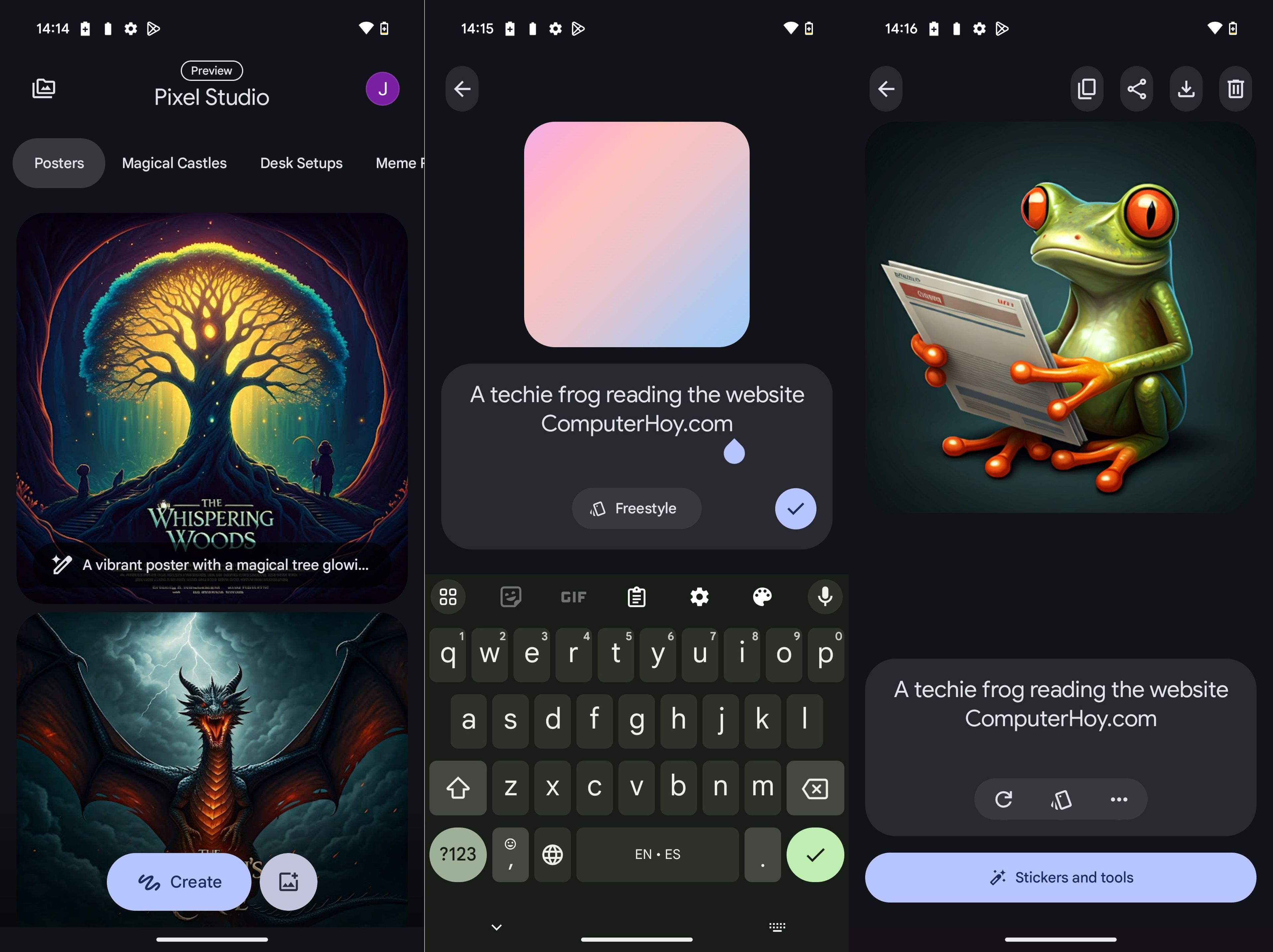 Pixel Studio en los Pixel 9